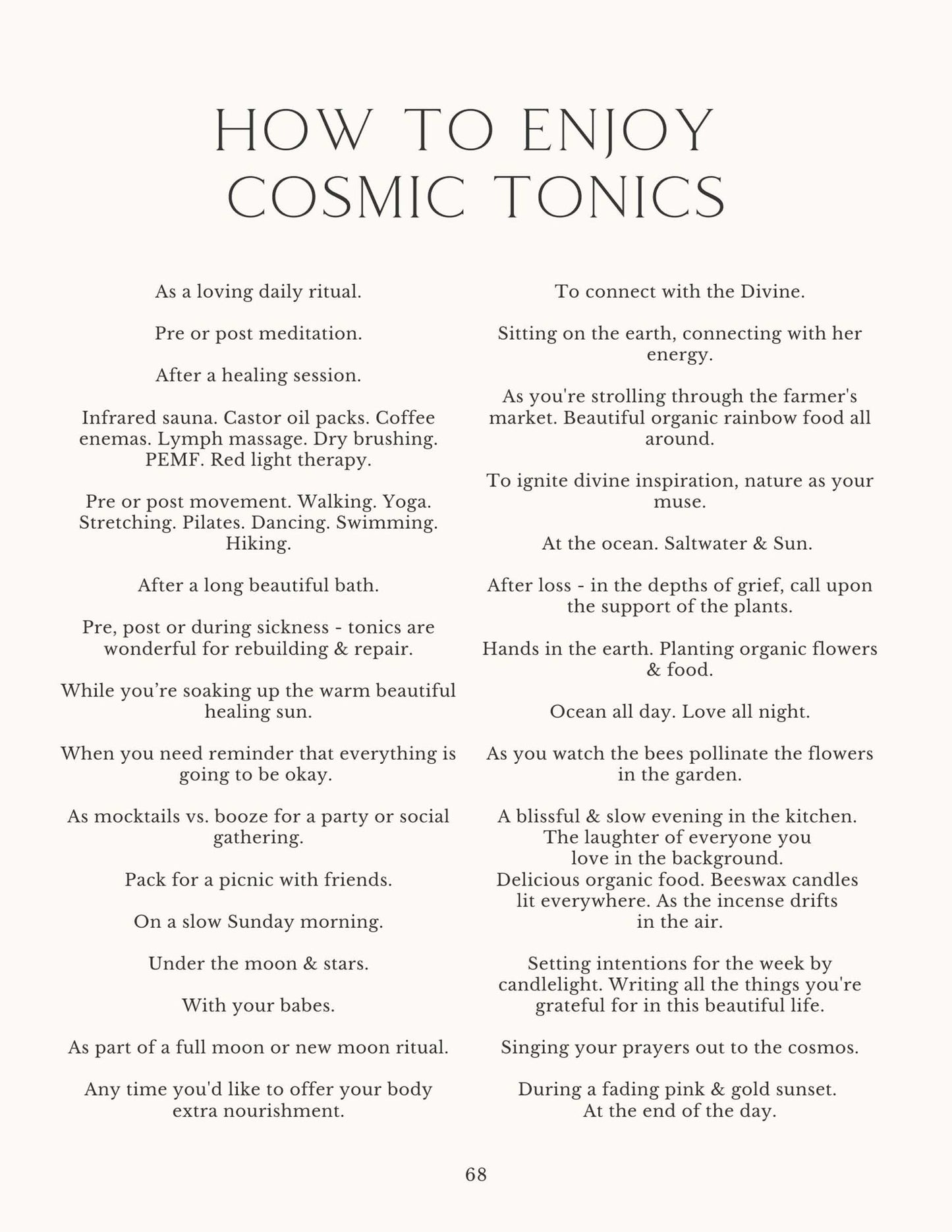 Cosmic Tonic Book